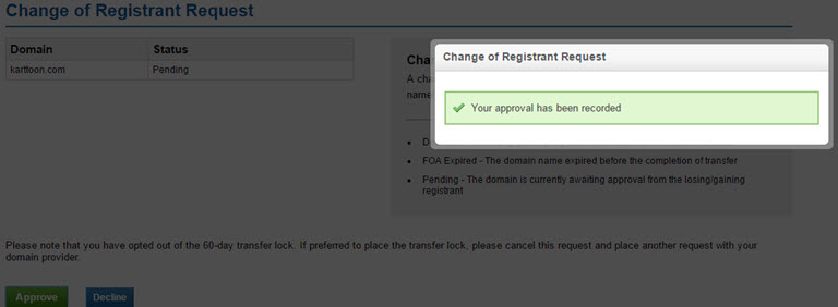 The ICANN Requirement Process of changing your domain name Registrant Contact Details Step 3