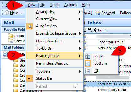 Outlook Set up using Outlook 2007