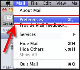 Step 1 to change MD5-Challenge to Password Authentication in Mac Mail