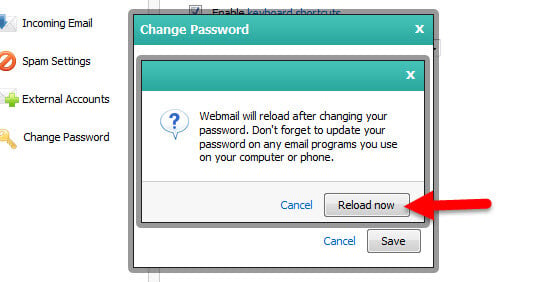 Step 2A Resetting your KloudEmail Webmail Password