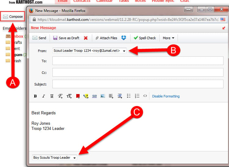 Add and Change Signature and Identity in Professional Email Step 10