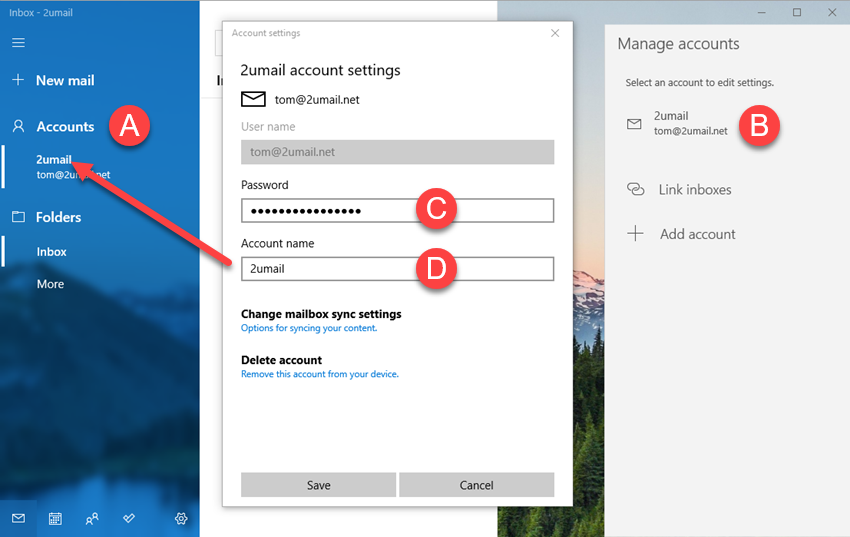 Adding KloudEmail Basic or Suite to Windows 10 Mail app Step 06