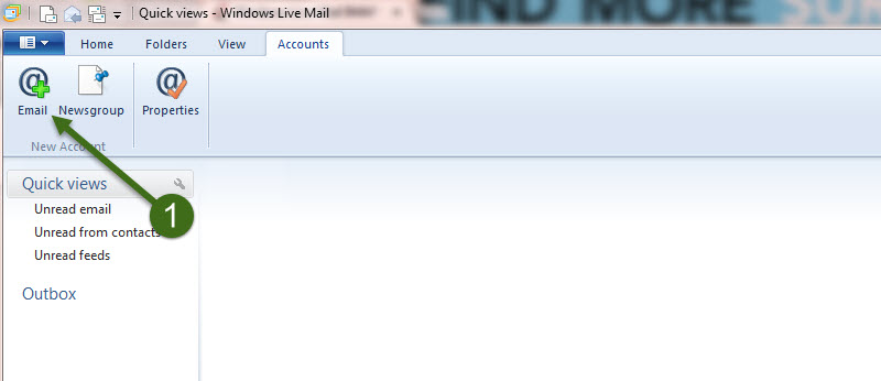 First Step - How to Setup POP using Windows Live Mail