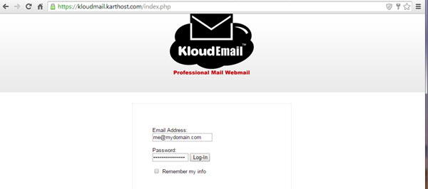 14 Day Backup restore for KloudEmail Professional Mail Step 1
