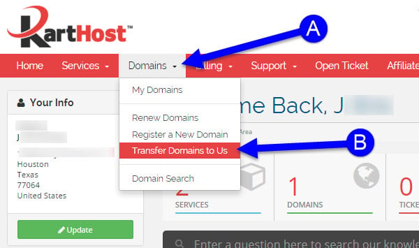 Transfering Your Domain Name from GoDaddy to KartHost Step 11