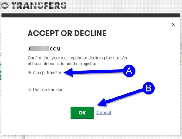 Transfering Your Domain Name from GoDaddy to KartHost Step 18