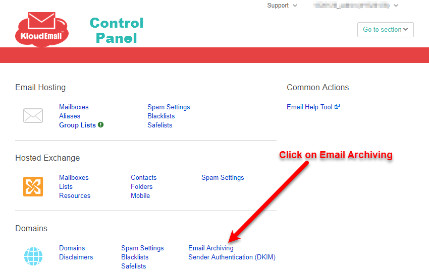 Accessing the KloudEmail Email Archiving Portal Step 2