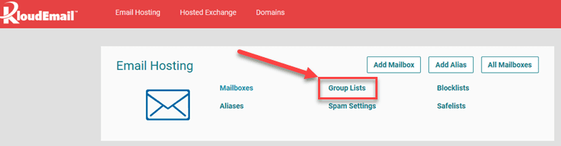 Adding a KloudEmail Group List Step 1