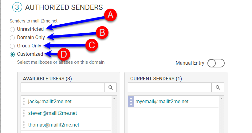 Adding a KloudEmail Group List Authorized Senders