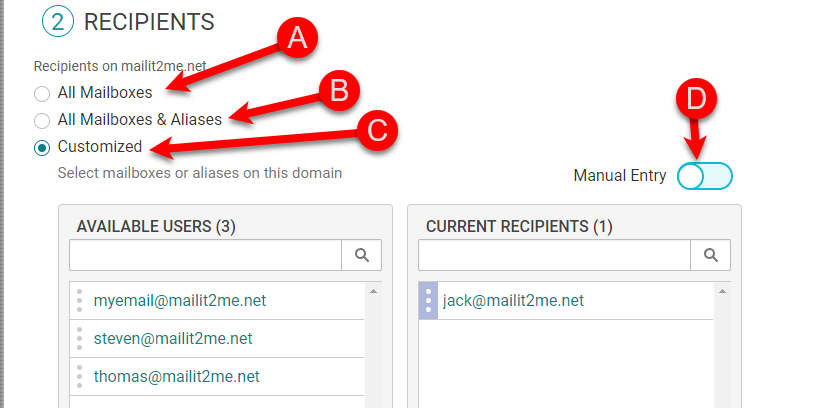 Adding a KloudEmail Group List RECIPIENTS