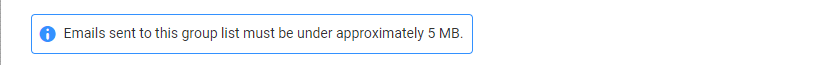 Adding a KloudEmail Group List Step 4 - Maximum Attachment Size.