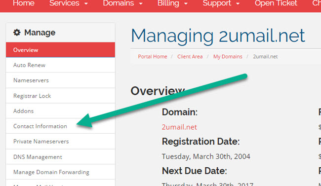 Changing Domain Name Record with KartHost Registered Domain Name Step 3