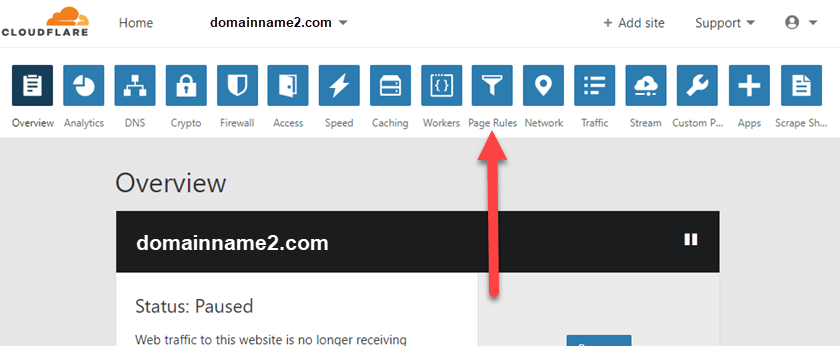 Cloudflare Domain Name Forwarding Step 2