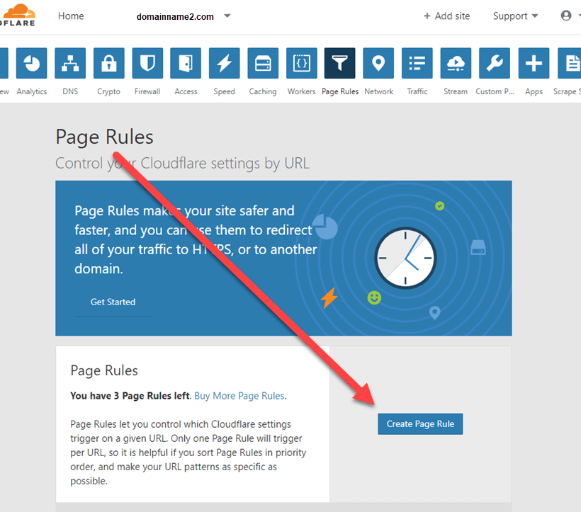 Cloudflare Domain Name Forwarding Step 3