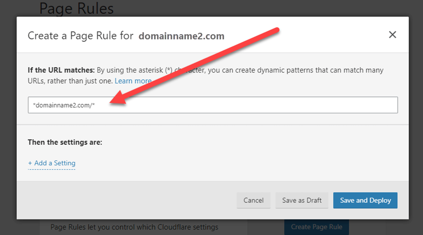 Cloudflare Domain Name Forwarding Step 4