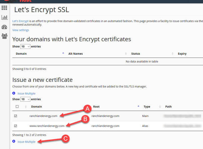 Generating a Let's Encrypt SSL Certificate on cPanel at KartHost Step 5