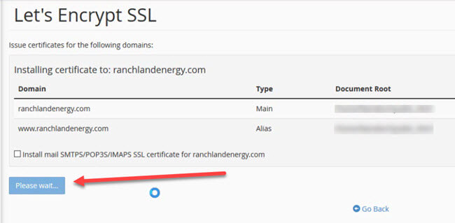 Generating a Let's Encrypt SSL Certificate on cPanel at KartHost Step 7