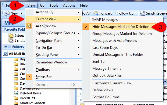 How to hide and delete strikethrough emails in Outlook?