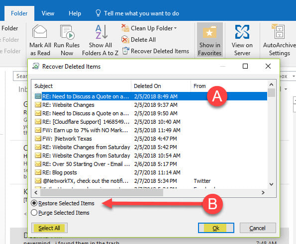 14 Day Backup restore for KloudEmail Exchange using Outlook Step 6