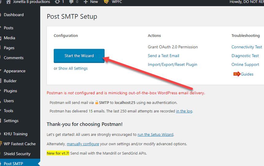 Setting up Mailgun with Post SMTP plugin Step 02