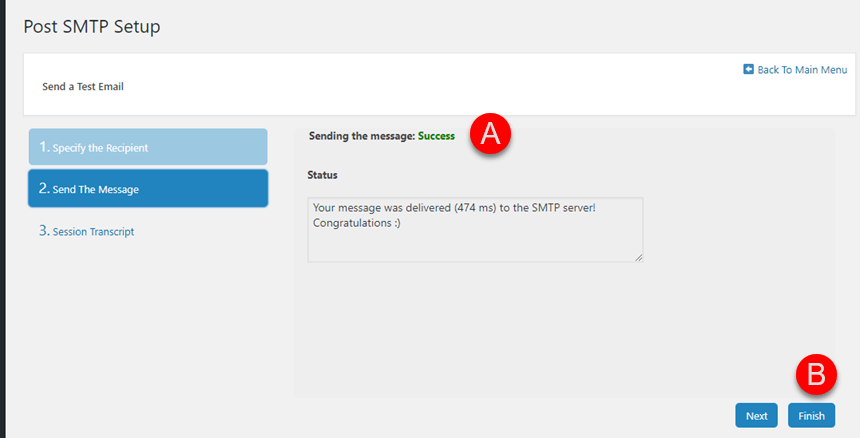 Setting up Mailgun with Post SMTP plugin Step 11