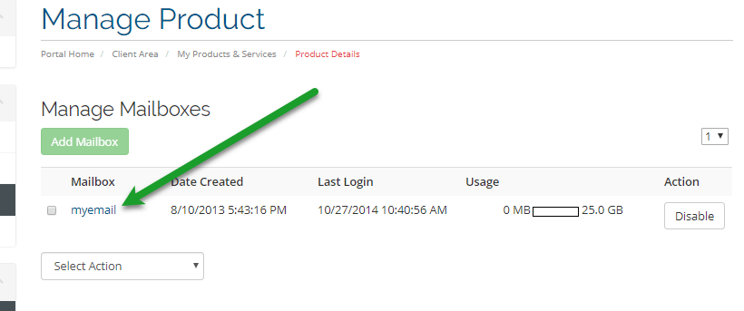 KartHost Customer Center Renaming KloudEmail Mailbox Usernames Step 4