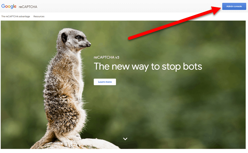 How to obtain your Google reCAPTCHA SITE and SECRET Keys Step 1