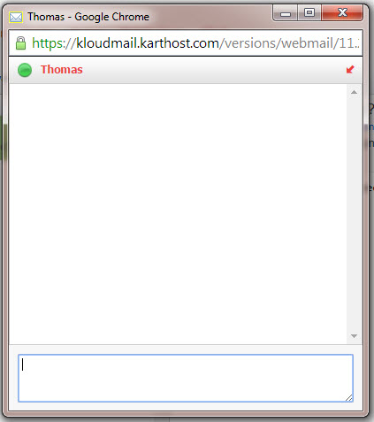 How to use Chat in Professional Mail Webmail from KartHost Step 2B