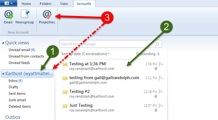 Step 4 - How to Setup POP using Windows Live Mail