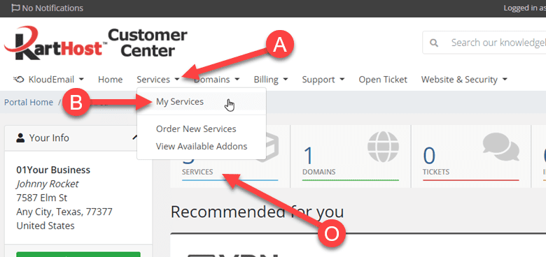 Step 2 - How to Cancel Web Hosting Email Service or any Product or Service 