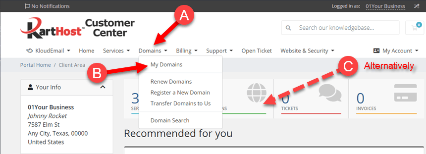 Step 3R - How to disable your Domain Name Auto Renew at KartHost.com