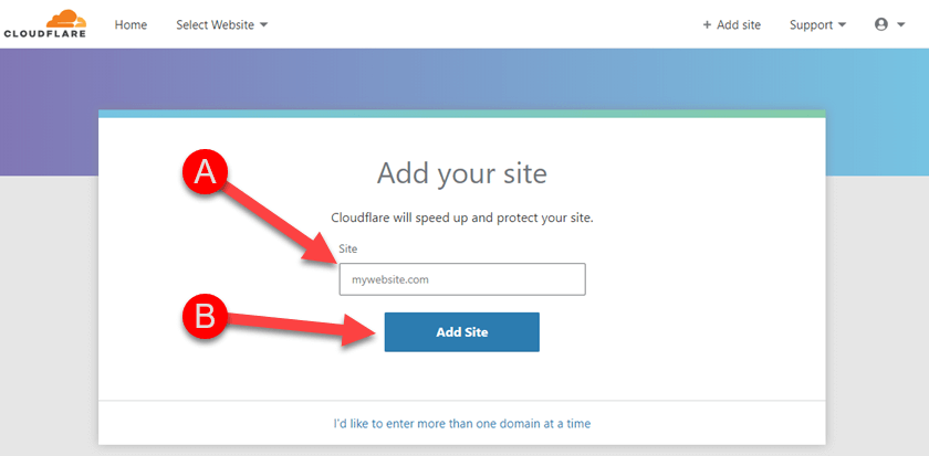 Cloudflare-Domain Name Setup Step 2