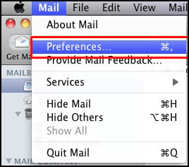 list of proper mac mail servers for outlook mail