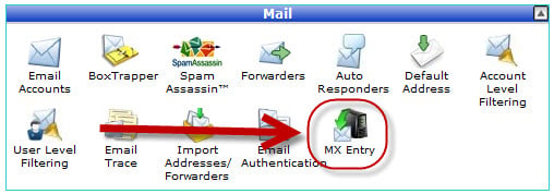 Locate MX Entry in cPanel to set Gmail MX Records
