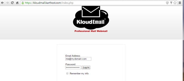 14 Day Backup restore for KloudEmail Professional Mail Step 1