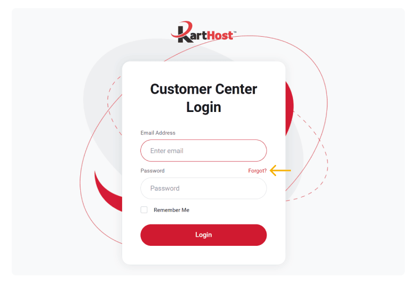 You are on the Customer Center Login page, now click "Forgot? near the Password field"