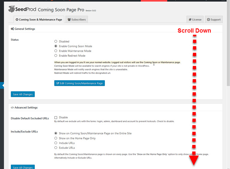 Allowing to see WordPress site without being logged in with SeedProd Coming Soon Pro 02